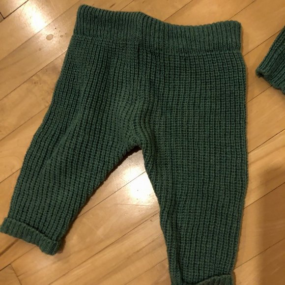 SOLD Handmade baby wool suit GREEN - Picture 7 of 7